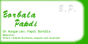 borbala papdi business card