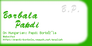 borbala papdi business card